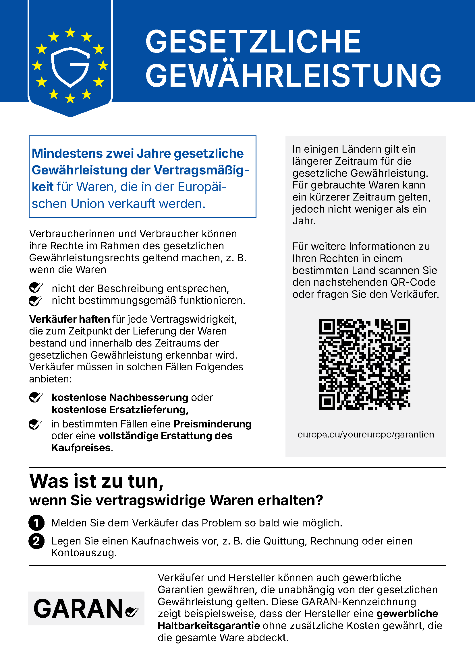 Vorschau: offizieller EU-Hinweis „Gesetzliche Gewährleistung“